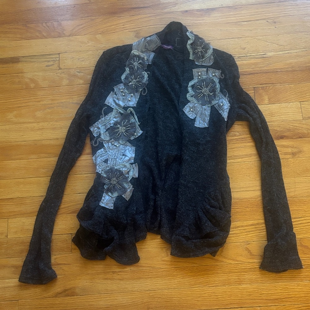 Lulumari Floral Cardigan Open Sweater